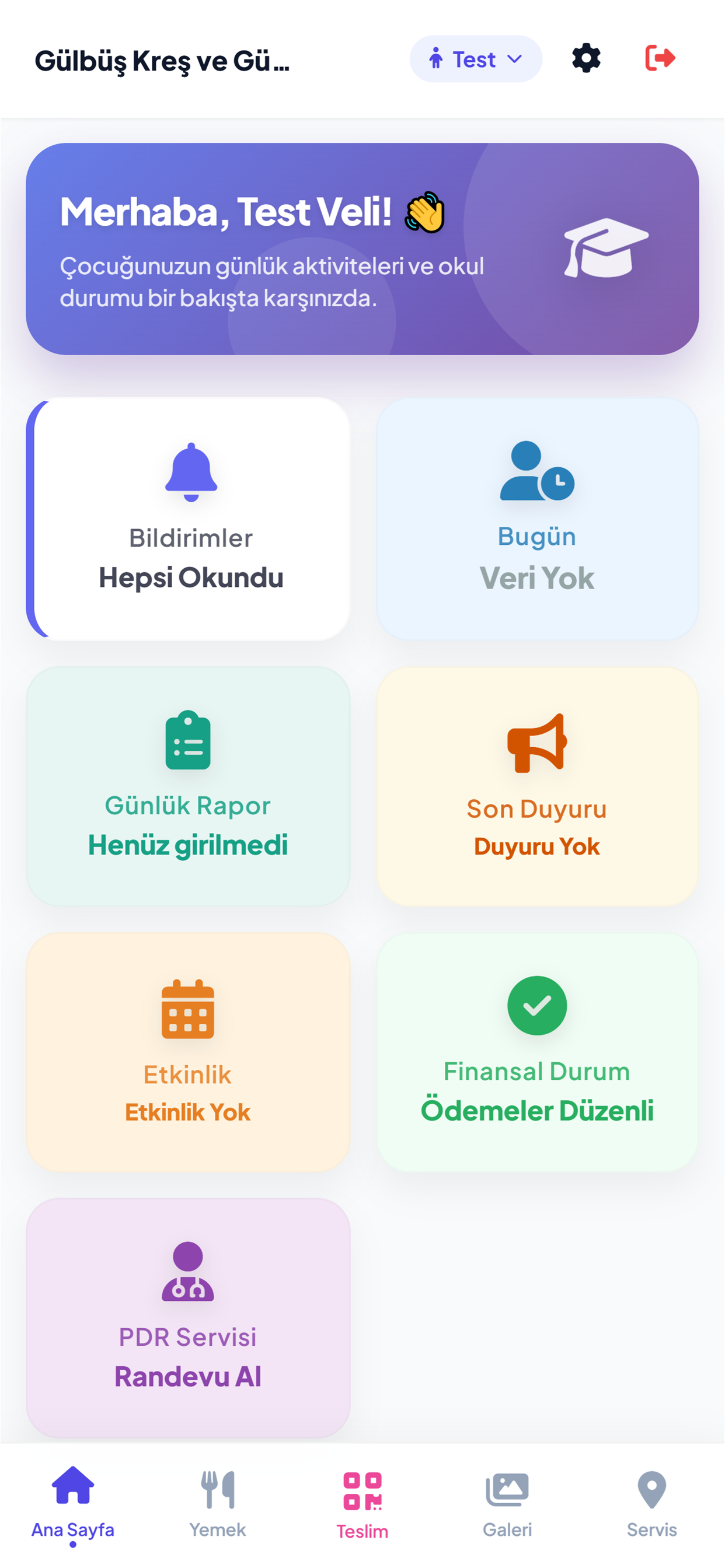 Gülbüş Kreş Uygulaması